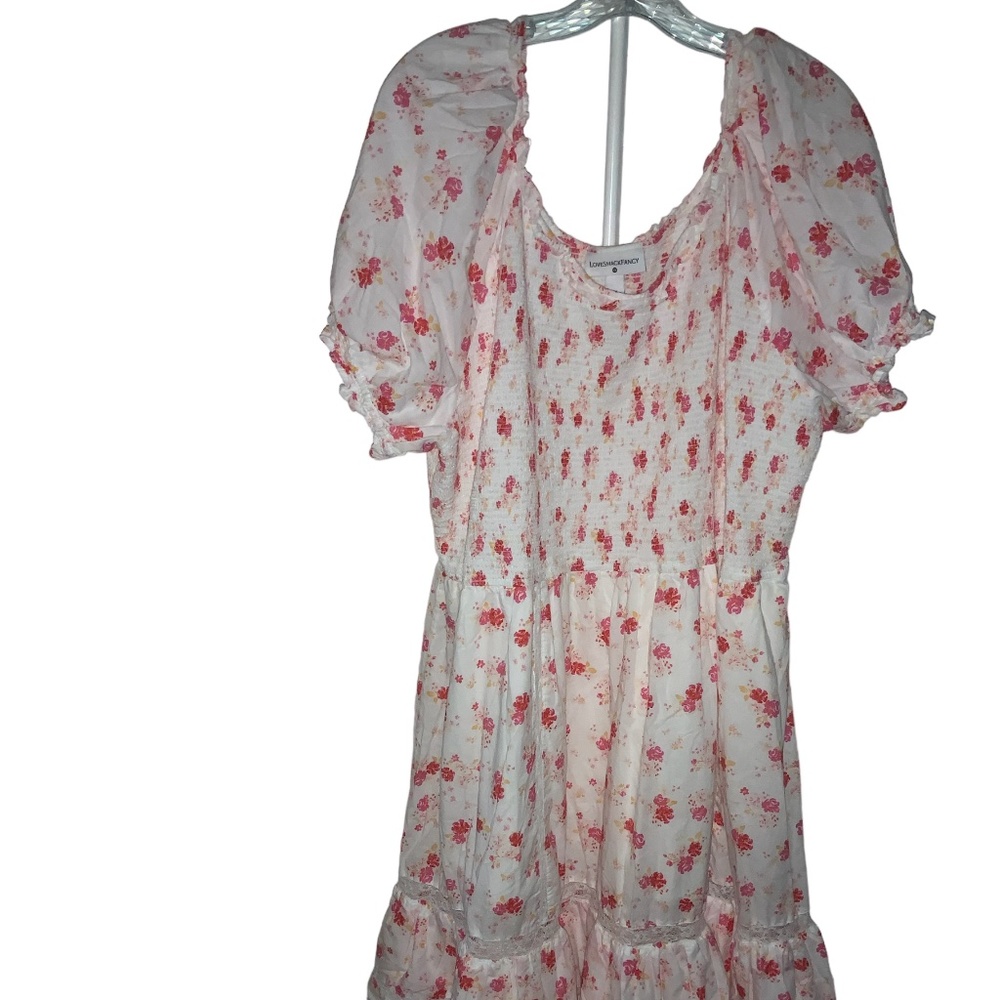 Love Shack Fancy x Target Multi-Color Floral Smocked Tiered Puff Sleeve Dress 3X